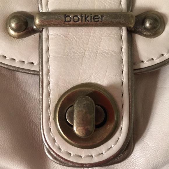 Botkier Bianca Ivory/Gold Leather Satchel Handbag - Picture 2 of 14